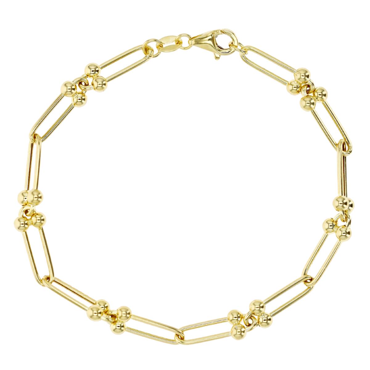 14K Gold Yellow 6MM U Link 7.25'' Bracelet