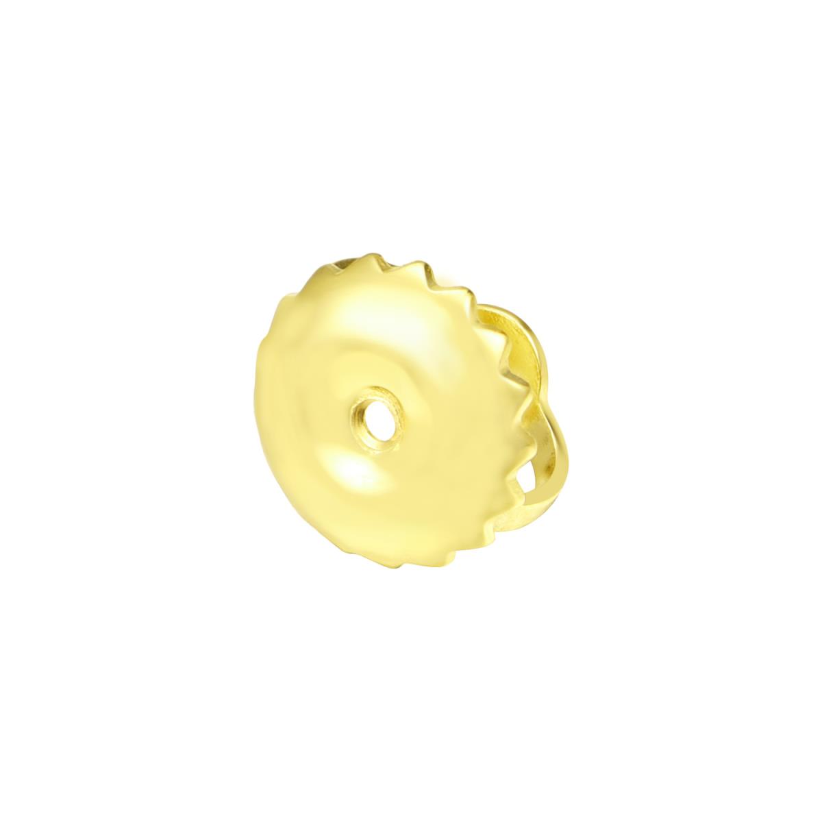 10K Yellow Gold 5.30x3.80mm Single Screw Earring Back