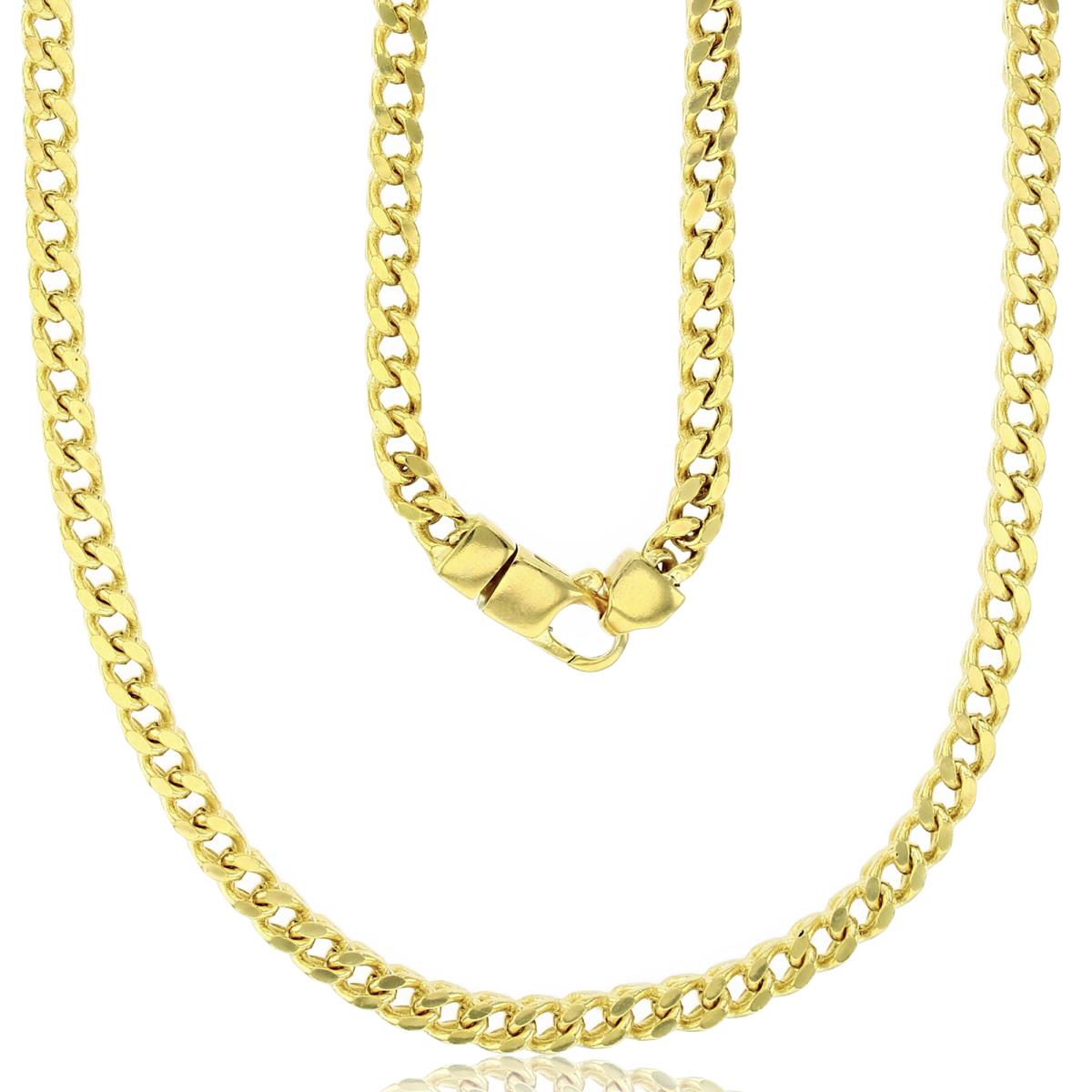 14K Yellow Gold 4.00mm 8.25" 120 Hollow Franco Chain
