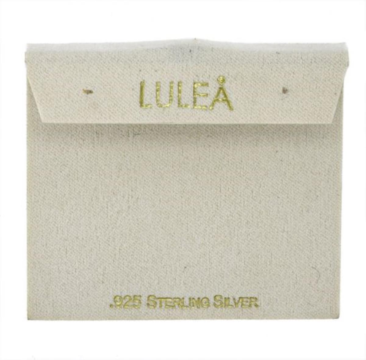 Sterling Silver LULEA 2.50x2.25" Ivory Huggie Earring Card
