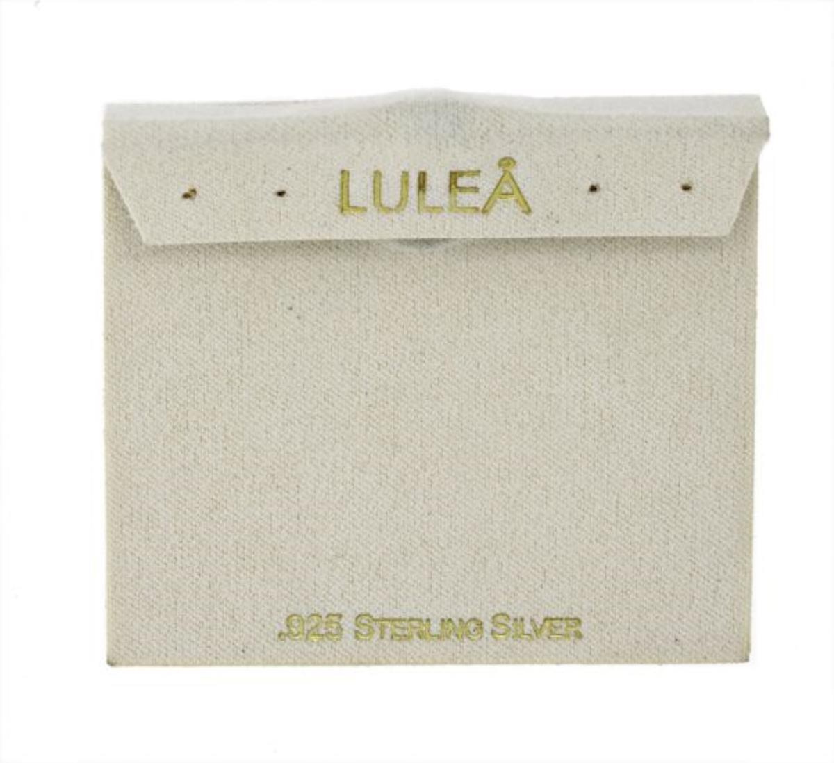 Sterling Silver LULEA 2.50x2.25" Ivory 2 Huggie Earring Card