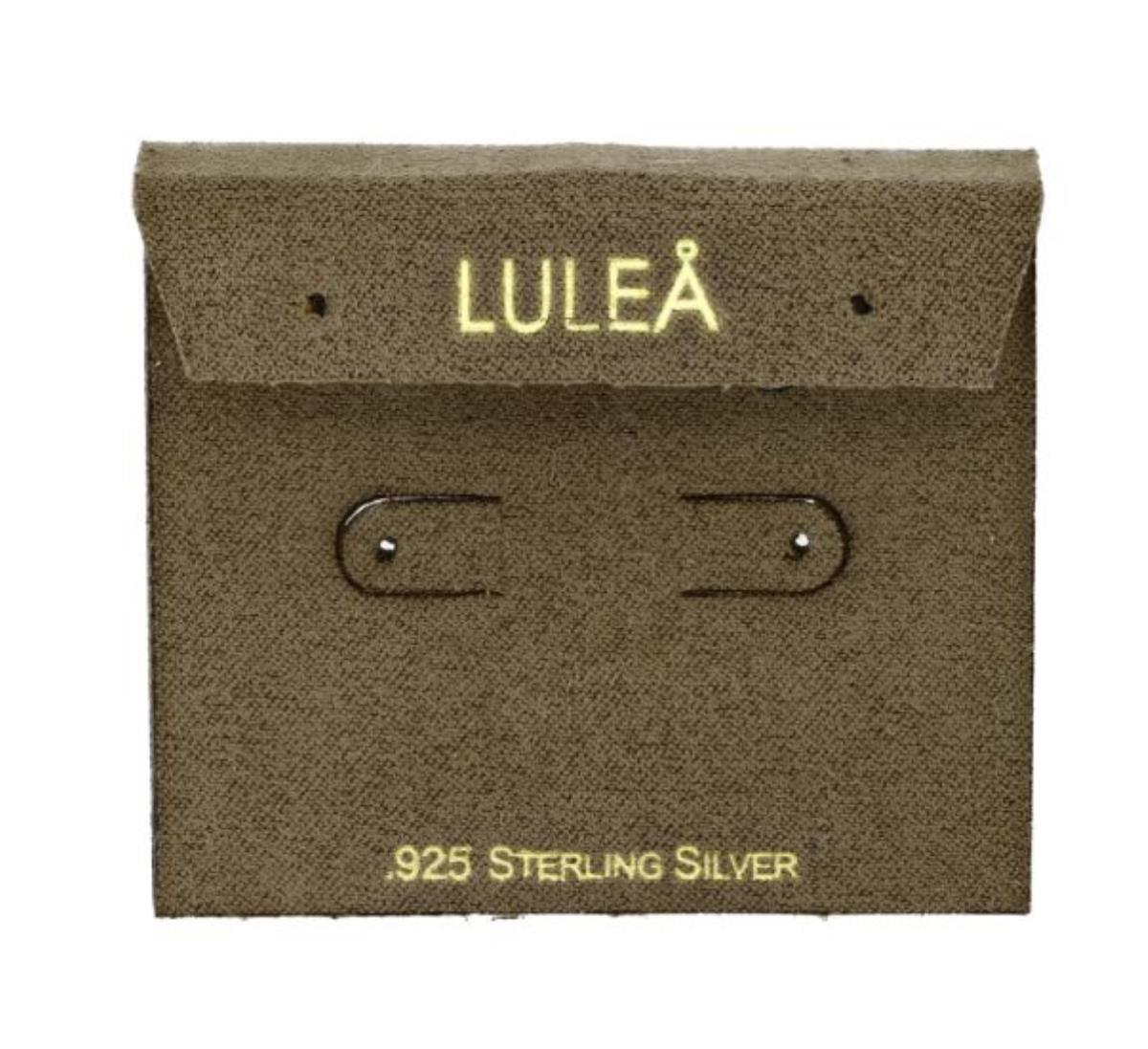 Sterling Silver LULEA 2.50x2.25" Mushroom 1 Huggie & 1 Stud Earring Card