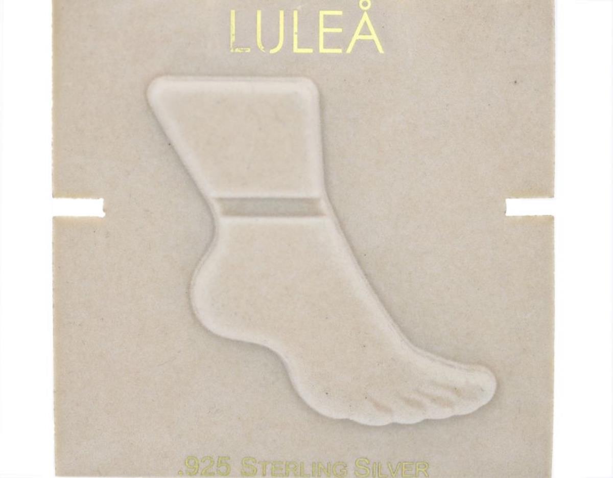 Sterling Silver LULEA 4.00x4.00" Taupe Anklet Card