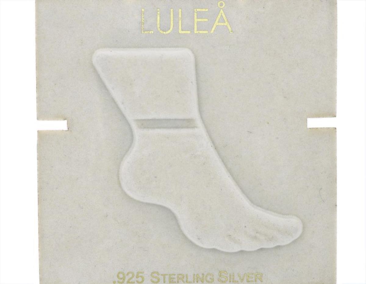 Sterling Silver LULEA 4.00x4.00" Ivory Anklet Card