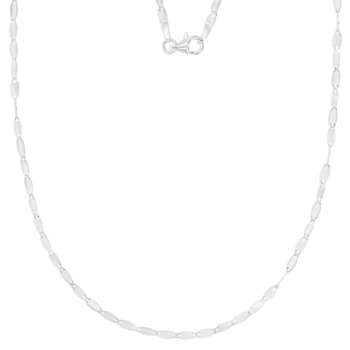 Sterling Silver Anti-Tarnish 2MM Polished Link 20" Chain
