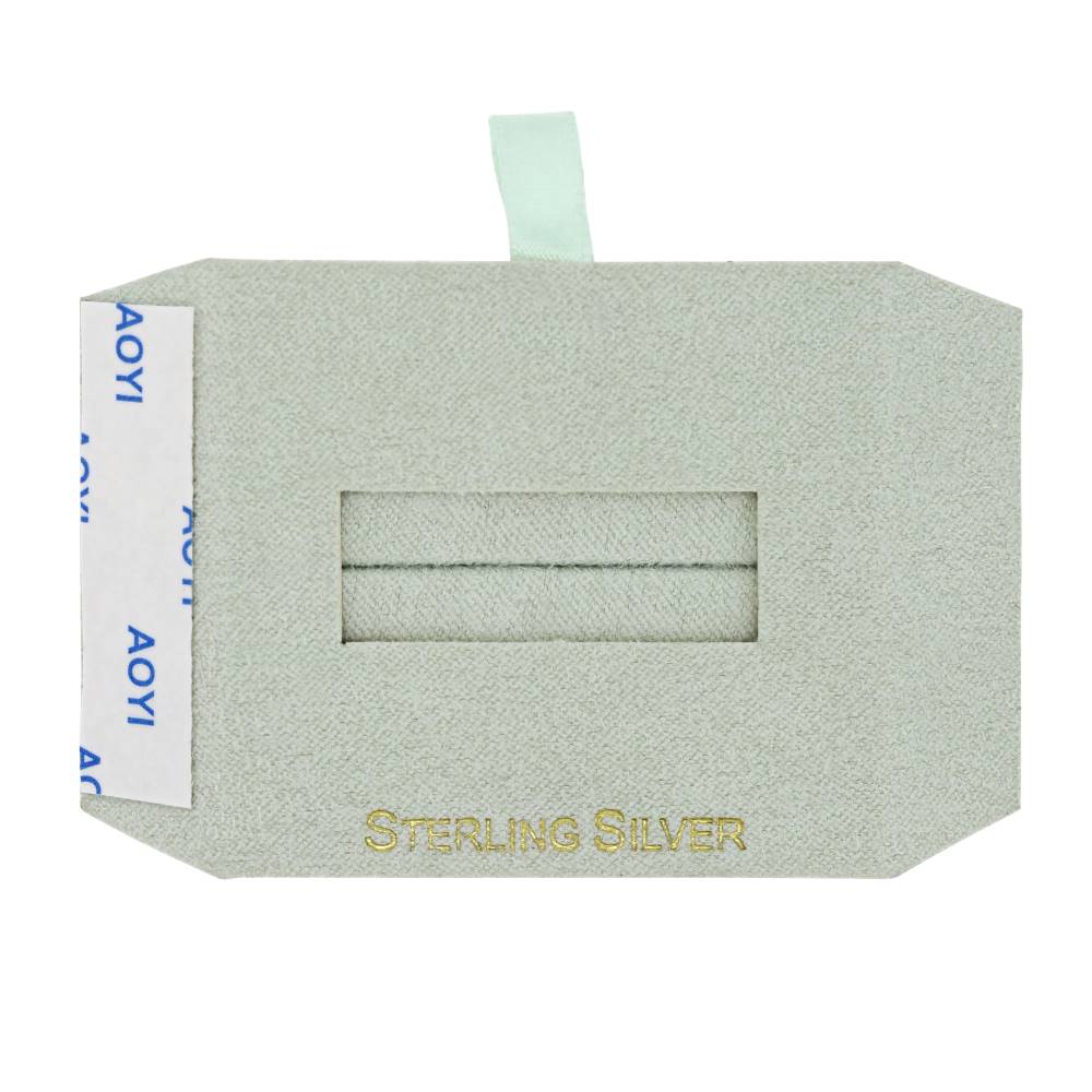 Sage Sterling Silver, Gold Foil Ring Insert (Box B06-159/SAGE/M)