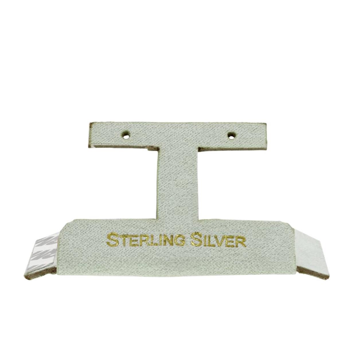 Sage Sterling Silver, Gold Foil Hoop/Dangling T bar Insert (Box B06-159/Sage/M)