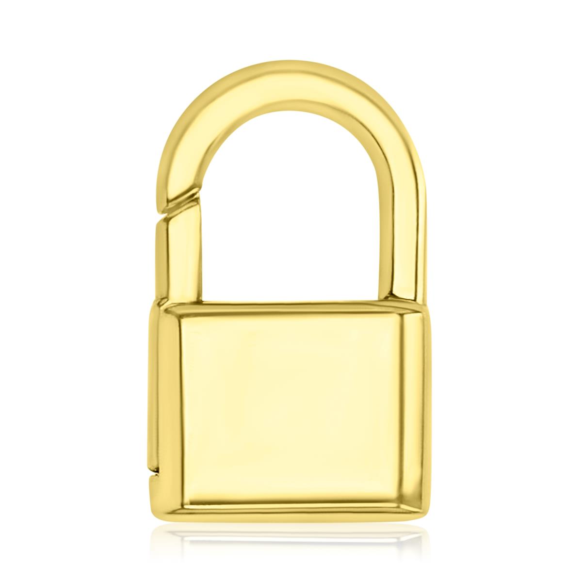 14K Yellow Gold 15X9MM Polished Lock Pendant