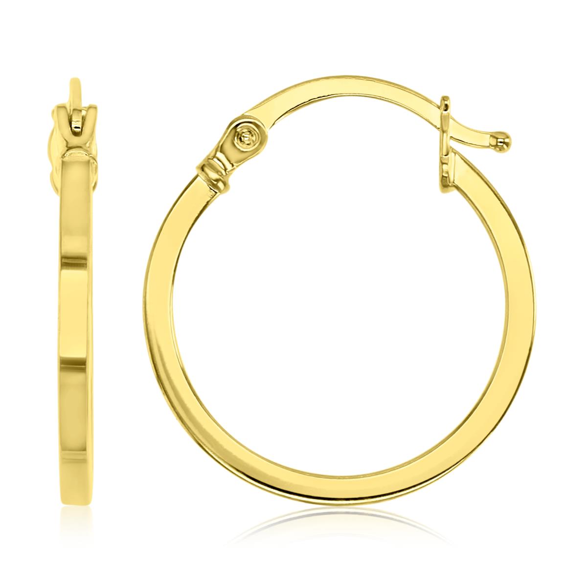 14K Yellow Gold 20X1.5MM Polished Hoop Earrings