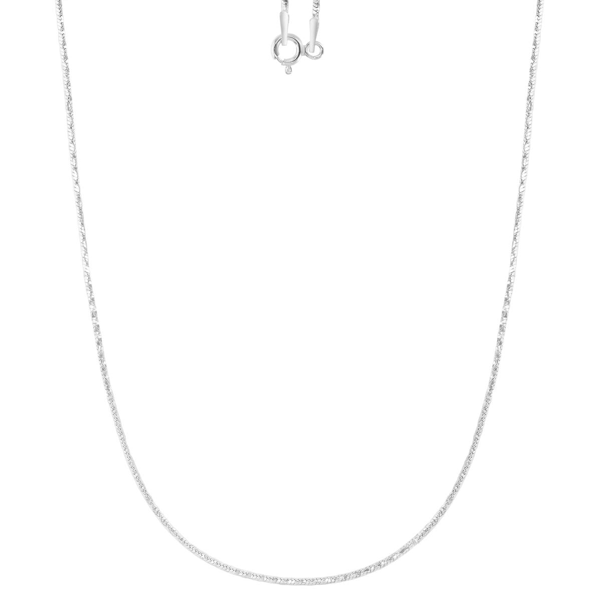 Sterling Silver Anti-Tarnish 1.2MM Polished & Hammered 030 Snake 20" Chain Necklace
