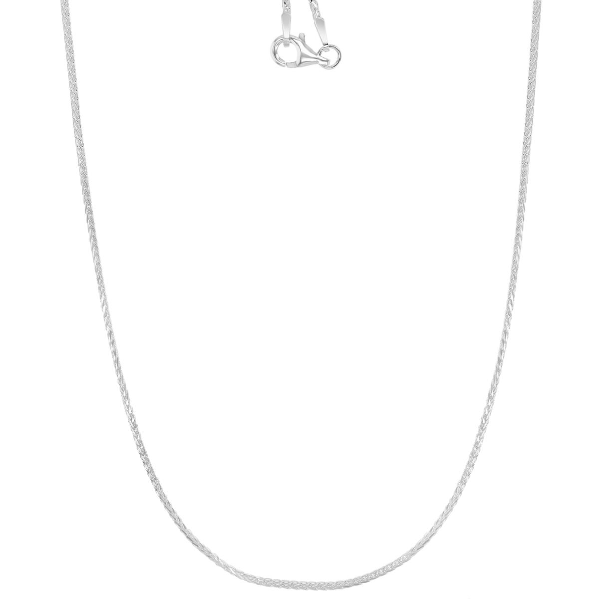 Sterling Silver Anti-Tarnish 1.2MM Polished & Diamond Cut 030 Wheat 20" Chain Necklace