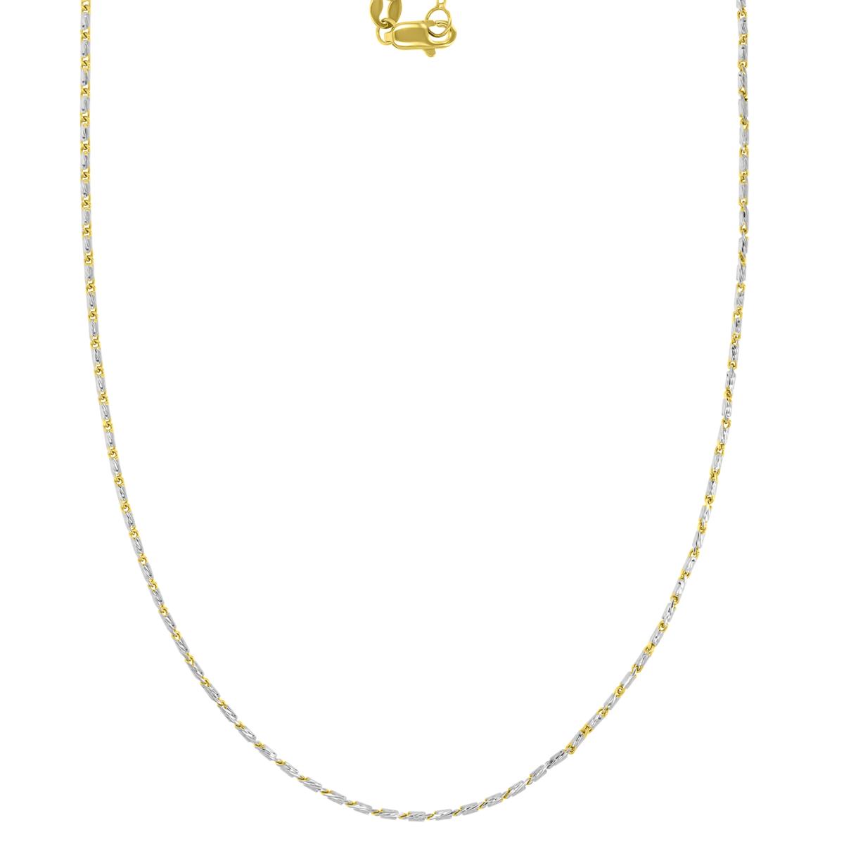 14K Yellow & White 1.10MM Basic Chain