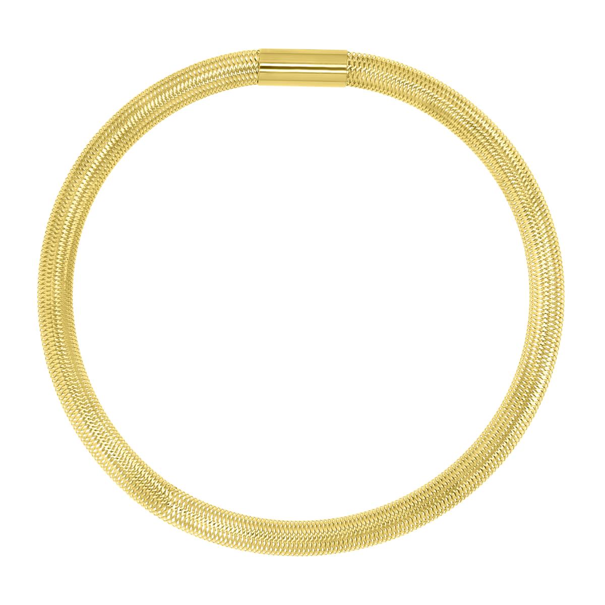 18K Yellow Gold 4mm Mesh Stretch 7" Bracelet