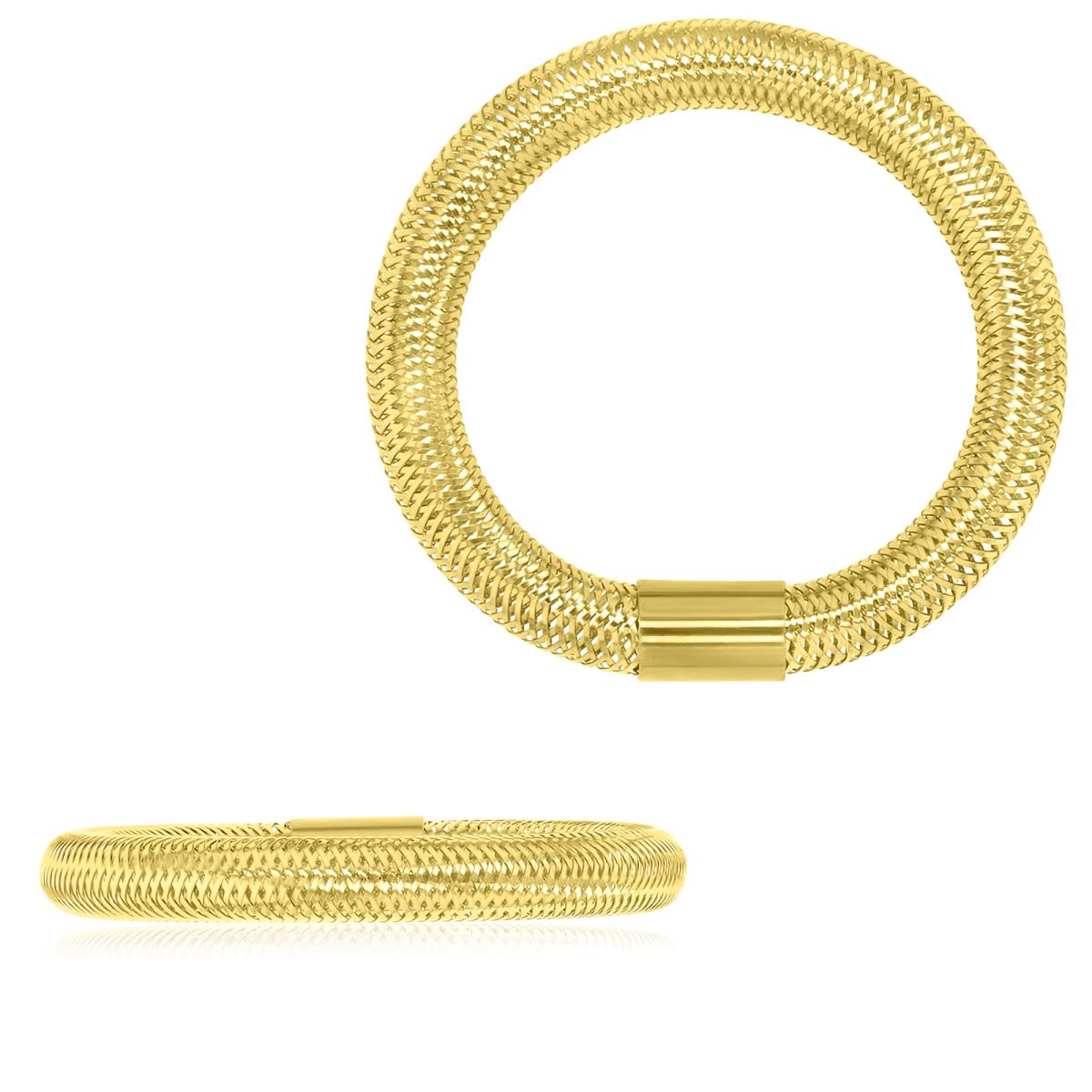 18K Yellow Gold 3mm Mesh Stretch Ring