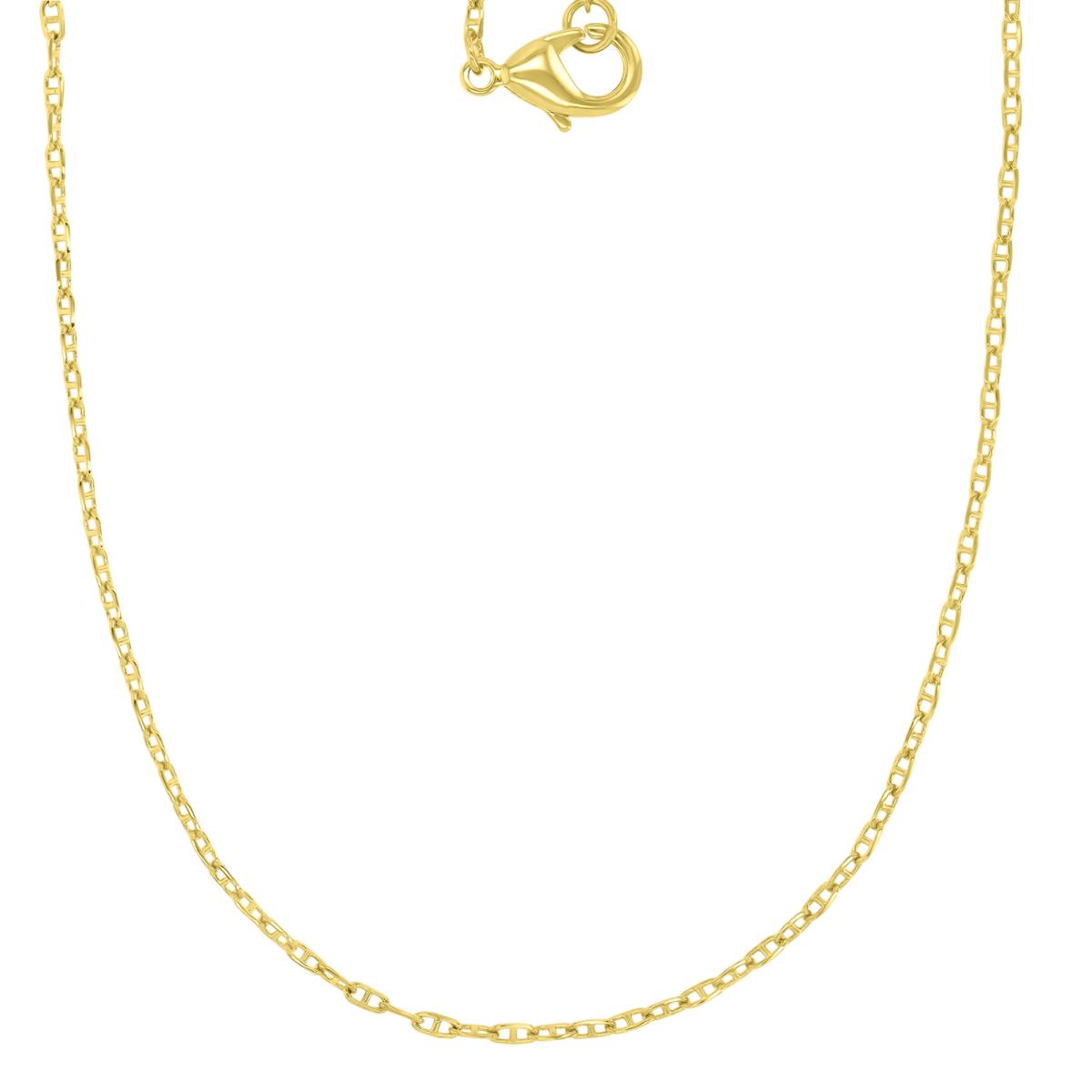 Brass Yellow 2mm Mariner Chain 20" Necklace