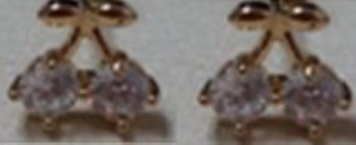 Sterling Silver Rhodium 3mm Rd Cherry Stud Earring
