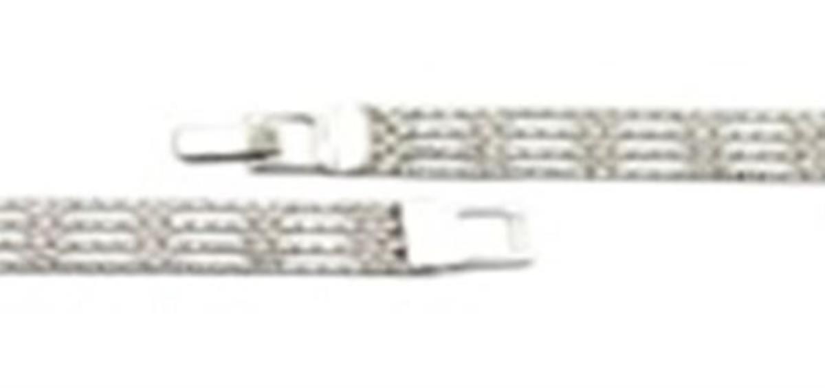 Sterling Silver Rhodium Pave Woven 7" Fancy Fashion Bracelet
