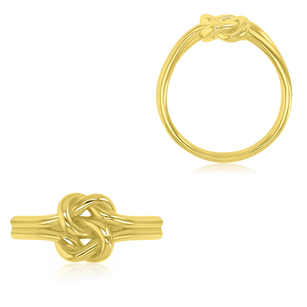 Sterling Silver Yellow 9mm Love Knot Ring