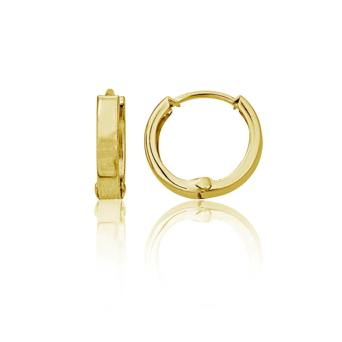 14K Yellow Gold High Polished 2.50x13.00mm Huggie Earring