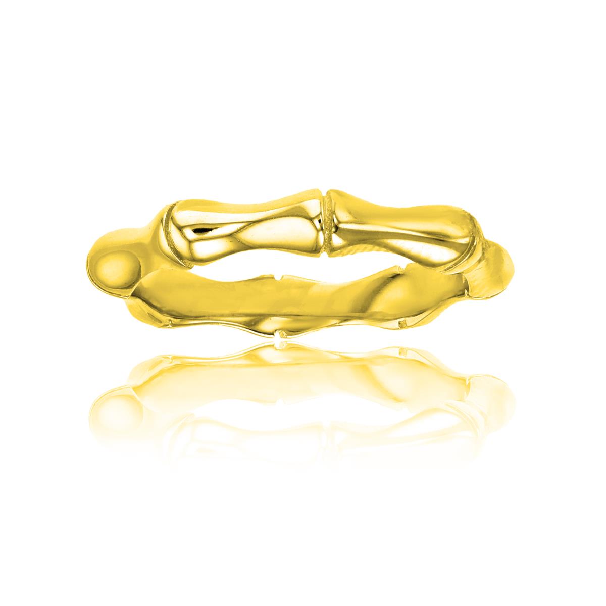 Sterling Silver Yellow 1M Bamboo Fashion Ring