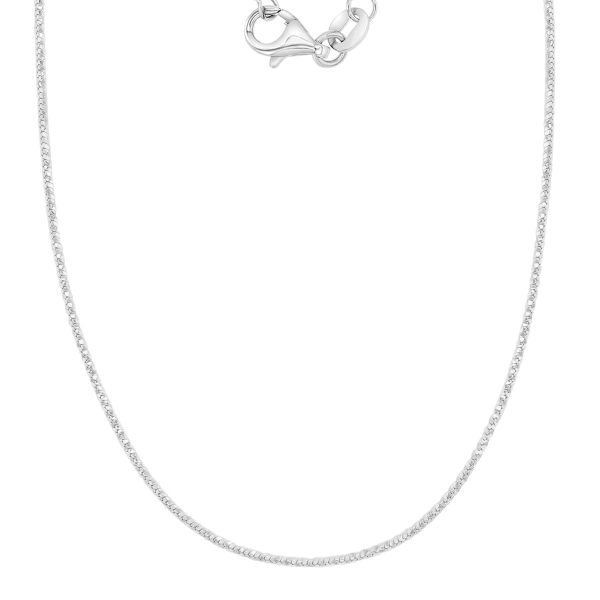 Sterling Silver Anti-Tarnish 1MM Hammered 020 Snake 20" Chain