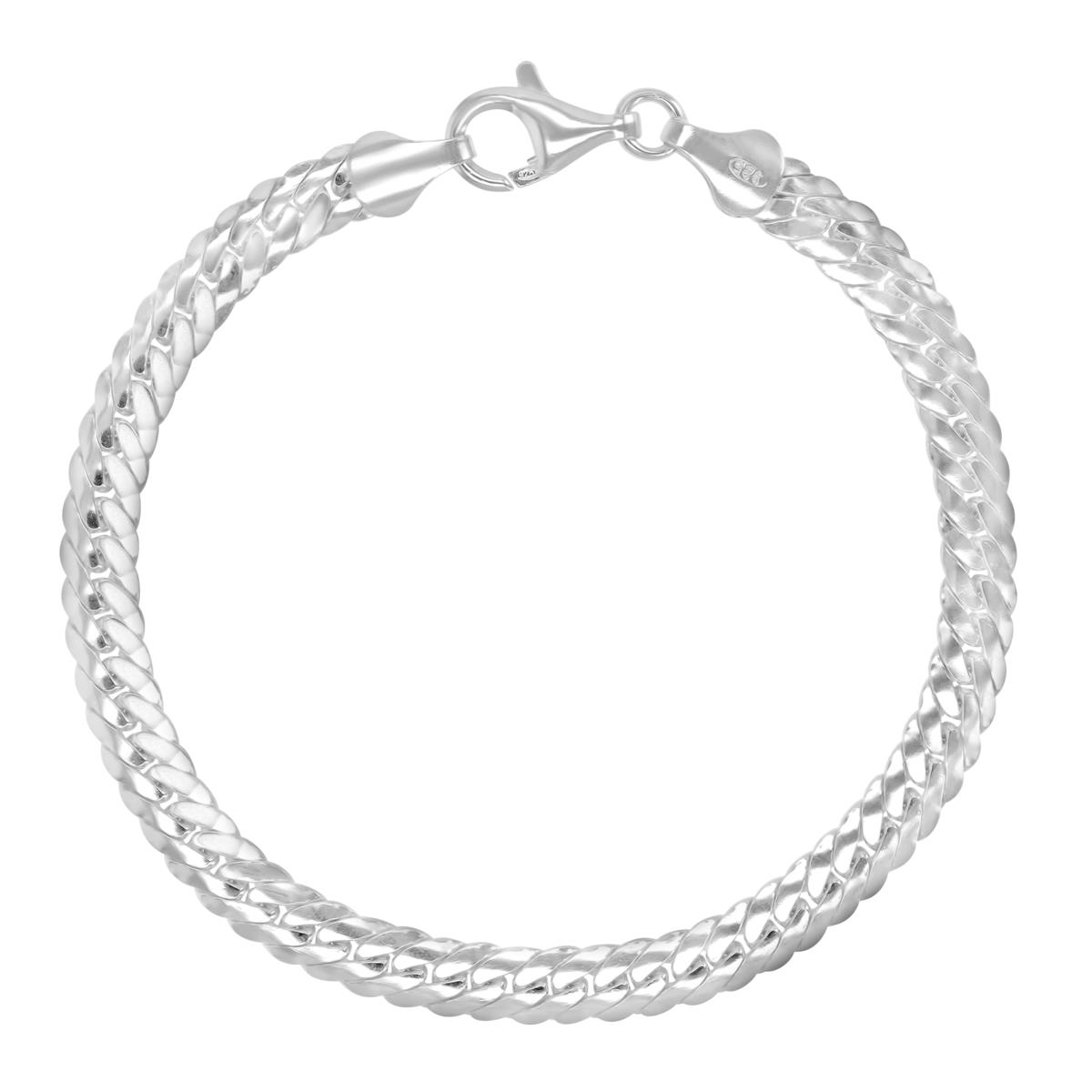 Sterling Silver Anti-Tarnish 5.3MM 100 Herringbone 7" Bracelet