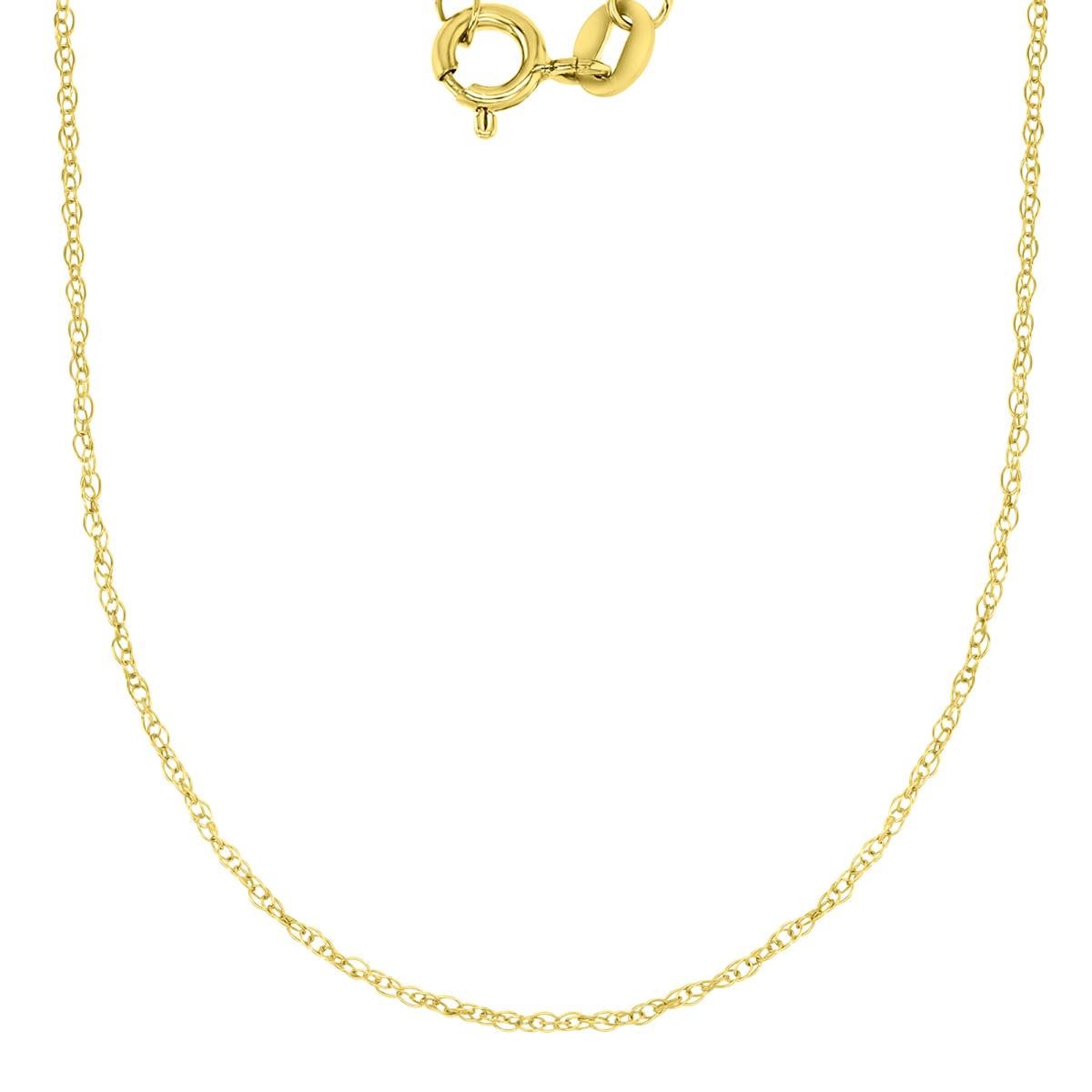 14K Yellow Gold 1.20mm 8R Rope 18" Chain