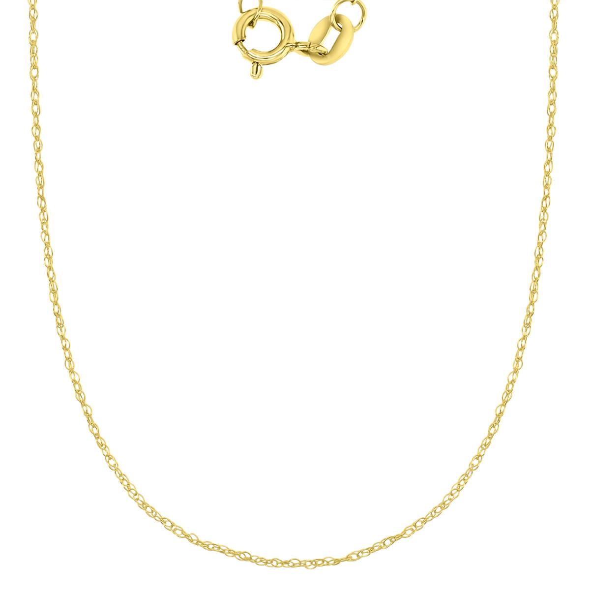 14K Yellow Gold 1.00mm 6R Rope 17" Chain