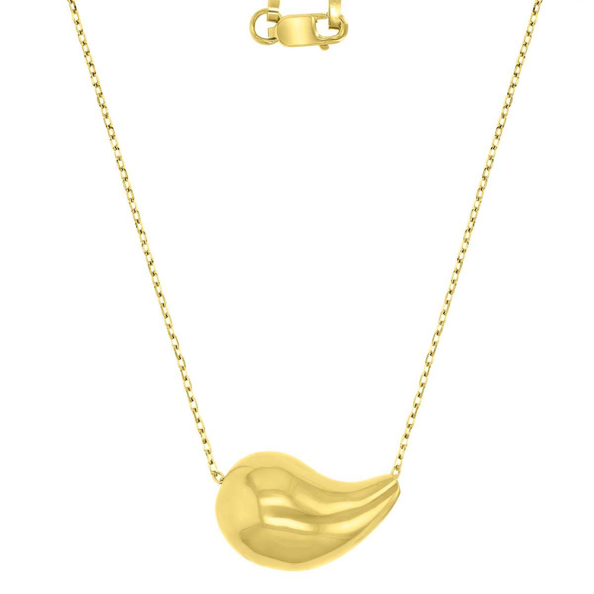 14K Yellow Gold 11.5X18.5mm Drop 20" Necklace