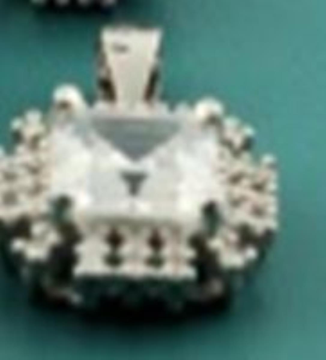 Sterling Silver Rhodium 8.00mm Asscher Cut 18+2" Necklace