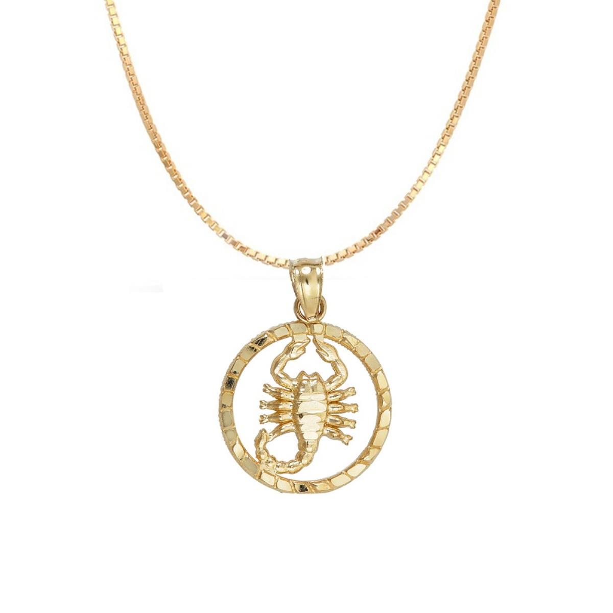 14K Yellow Gold Scorpion Box 012 18" Chain