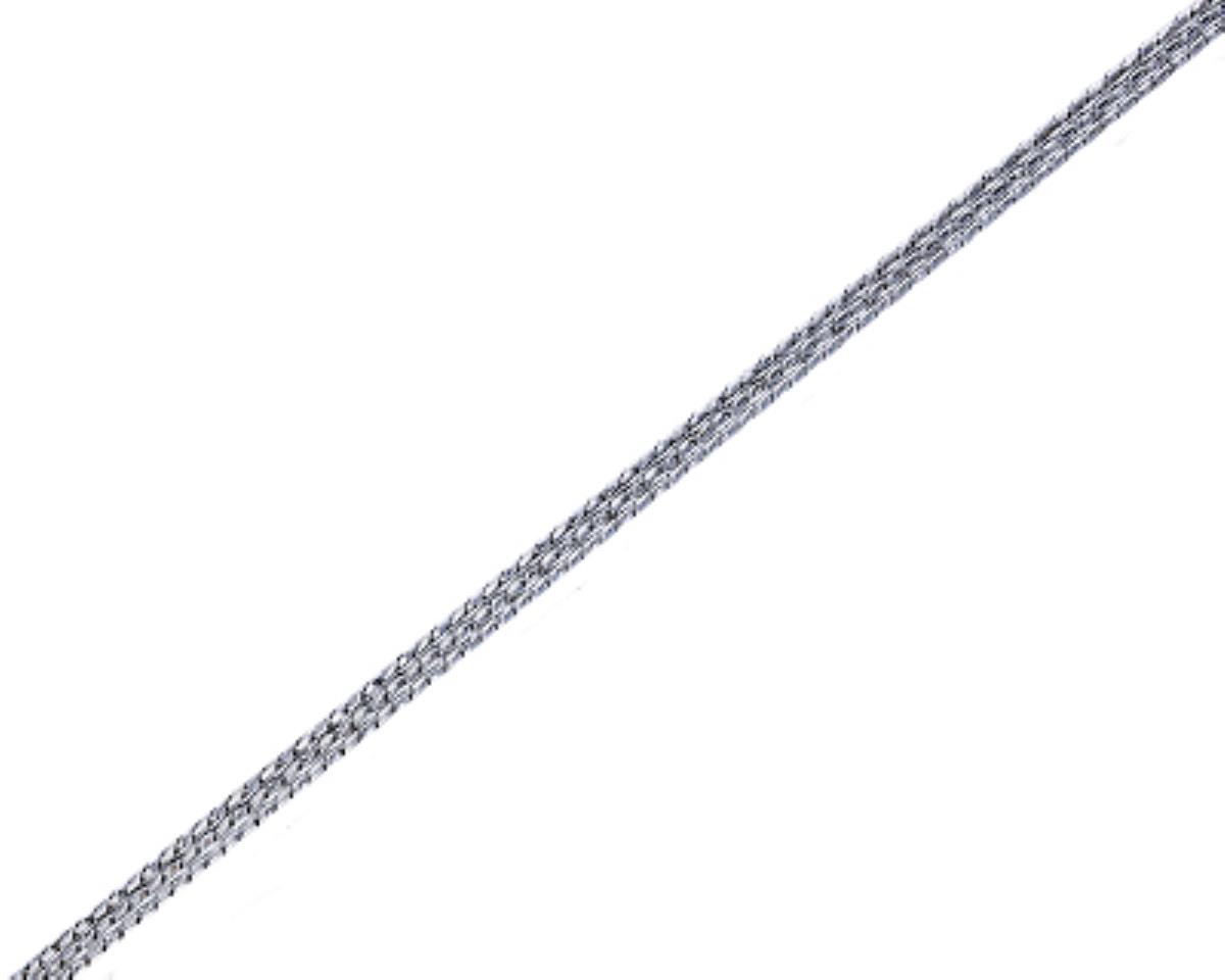 Sterling Silver Rhodium 2mm Round Snake Diamond Cut 16" Multistrand Chain