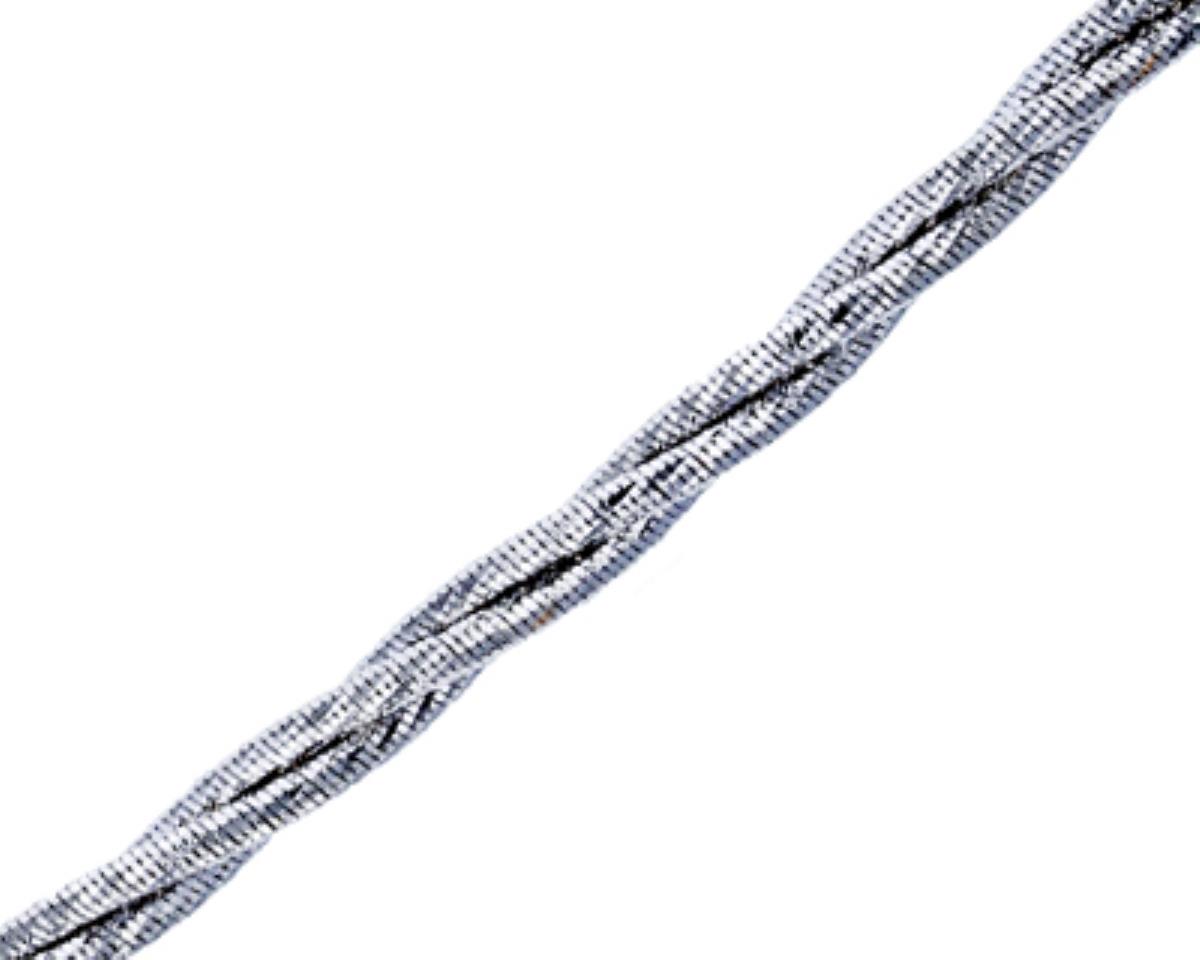Sterling Silver Rhodium Diamond Cut Twist Herringbone 16" Chain