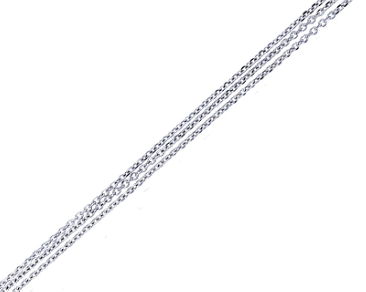 Sterling Silver Rhodium 16" Multistrade Cable DC Chain