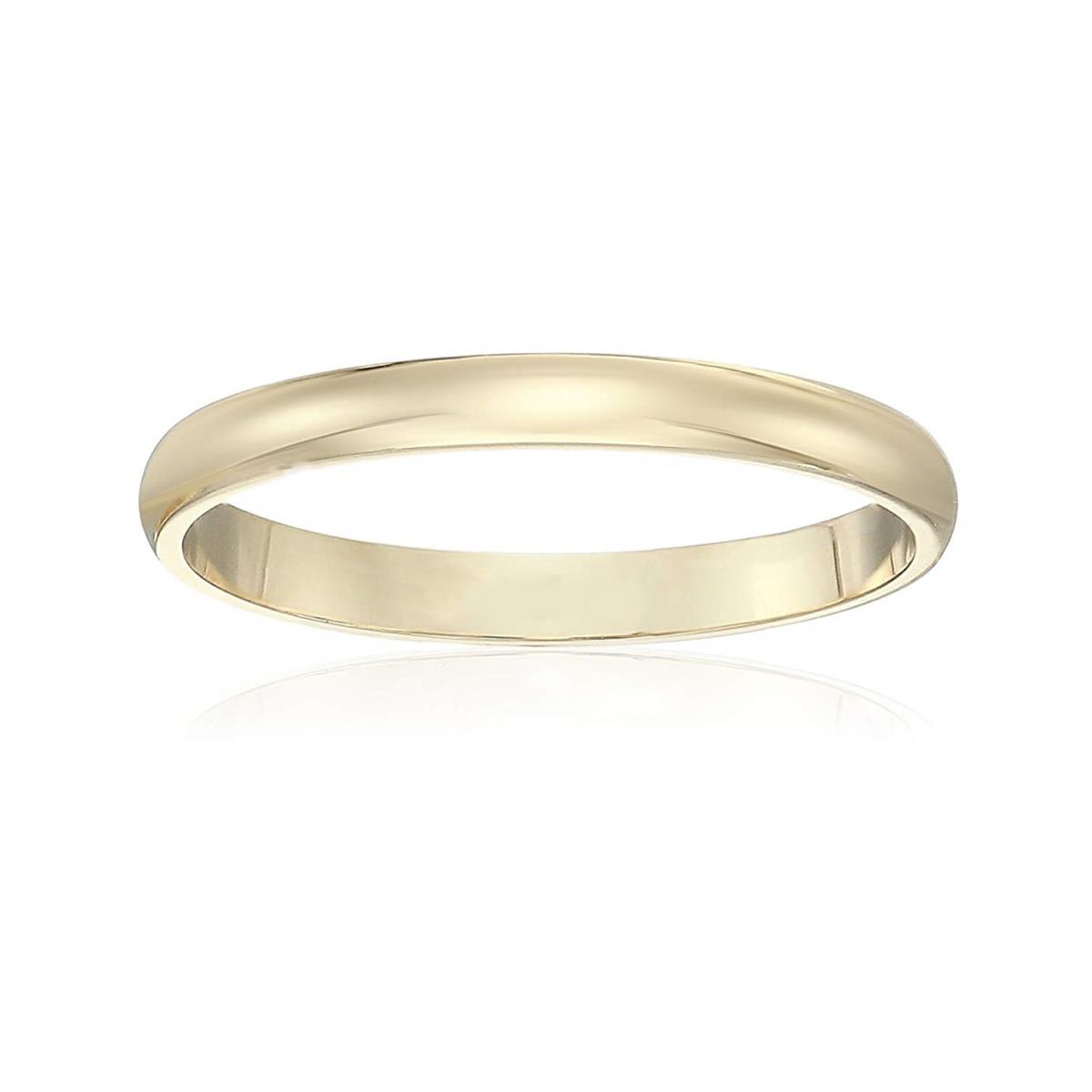 10K Yellow Gold 2mm Polished Plain Wedding Band
