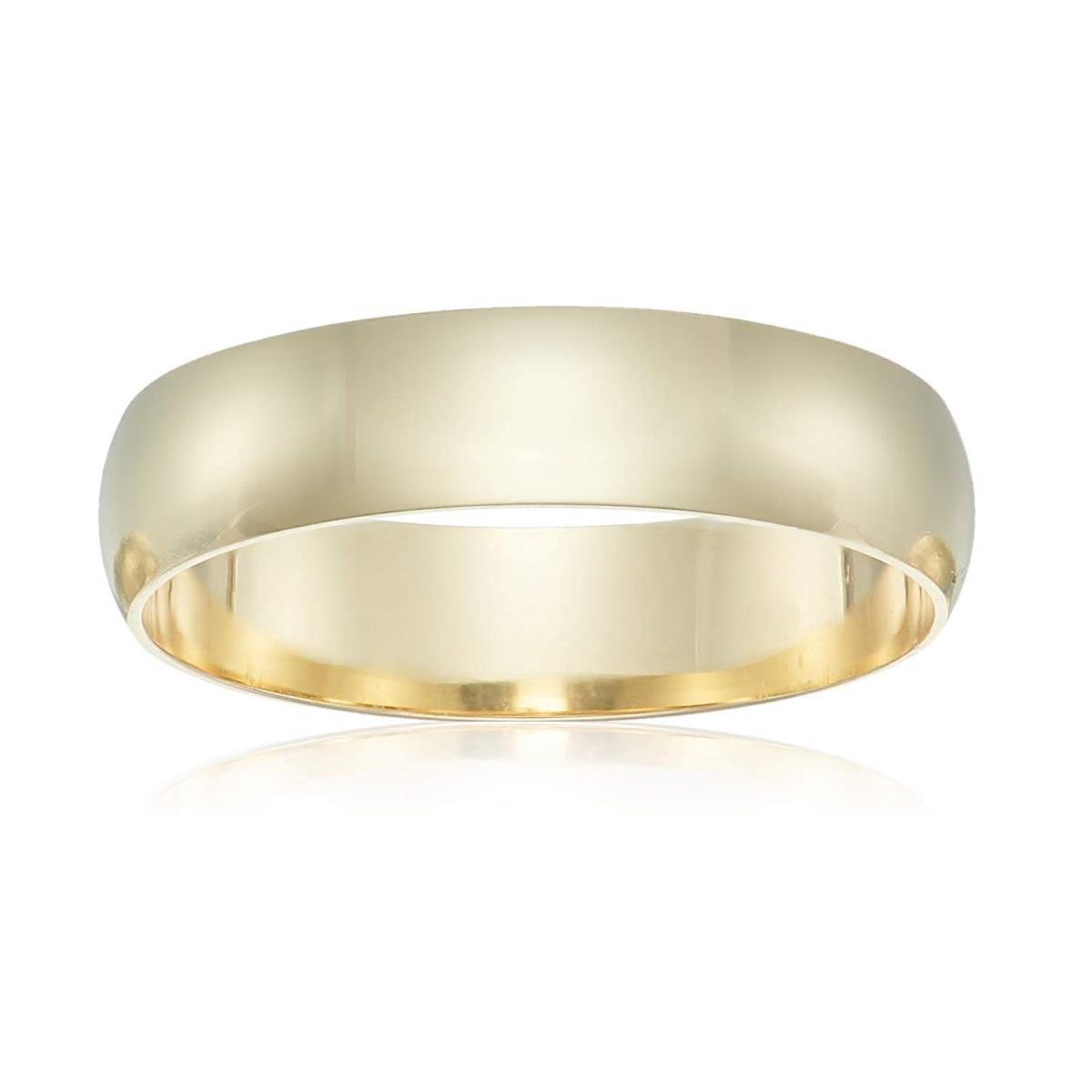 14K Yellow Gold 4mm Polished Plain Wedding Band