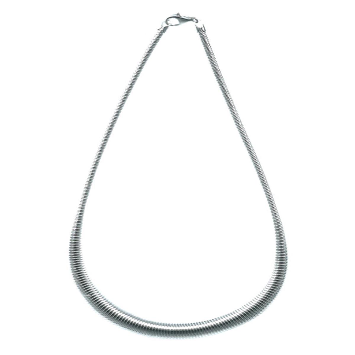 Sterling Silver Silver Plated 4-10mm 18" Graduated Tubogas Necklace