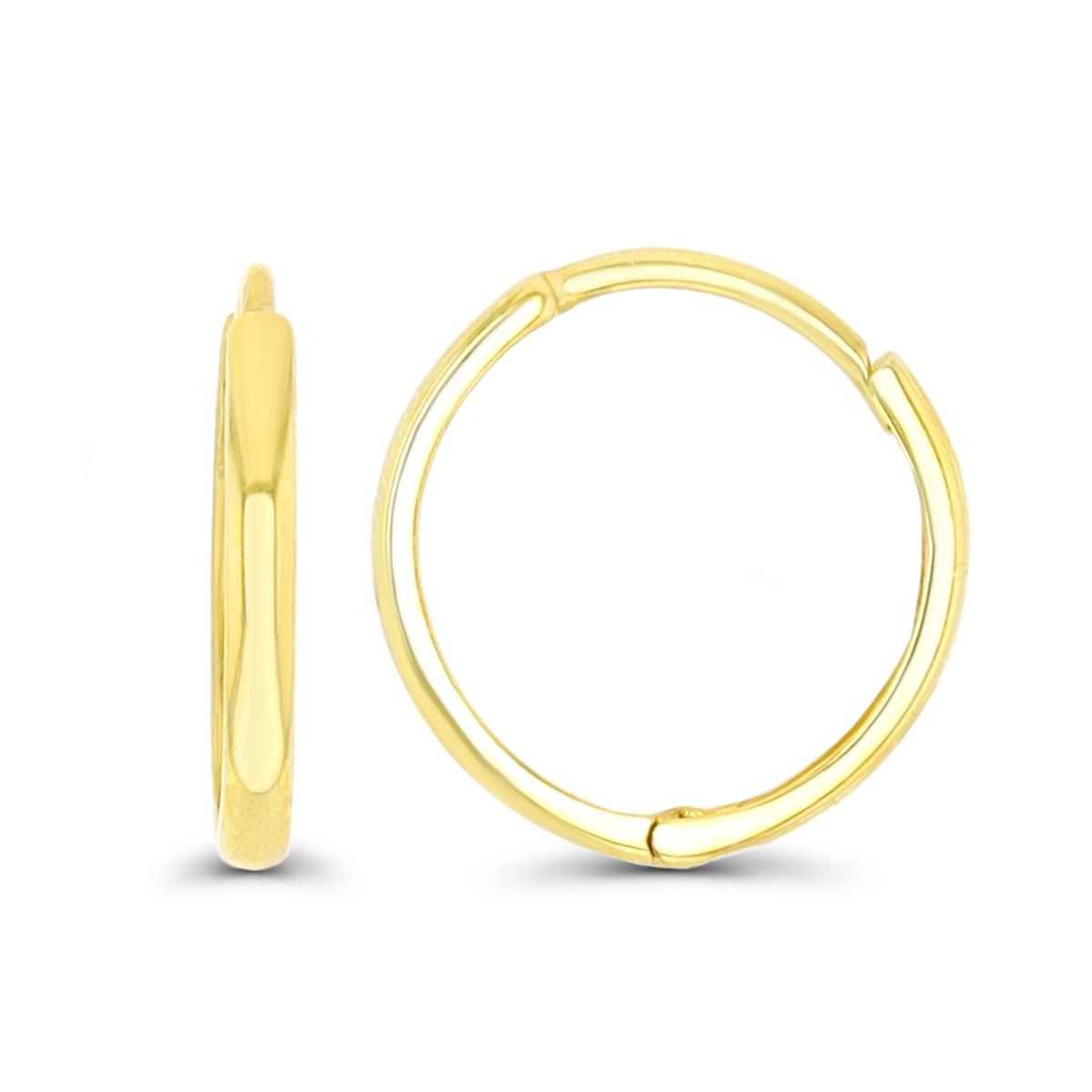 10K Yellow Gold Polished 1.5x14mm Huggie Earring