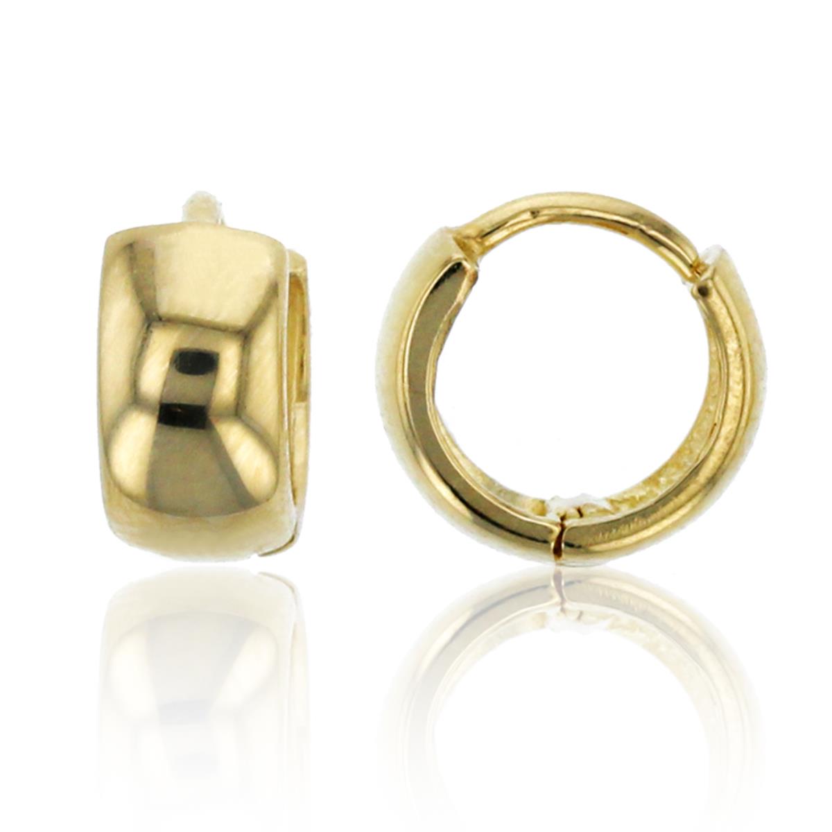 10K Yellow Gold Polished 4x8mm Dome Baby Huggie Earring