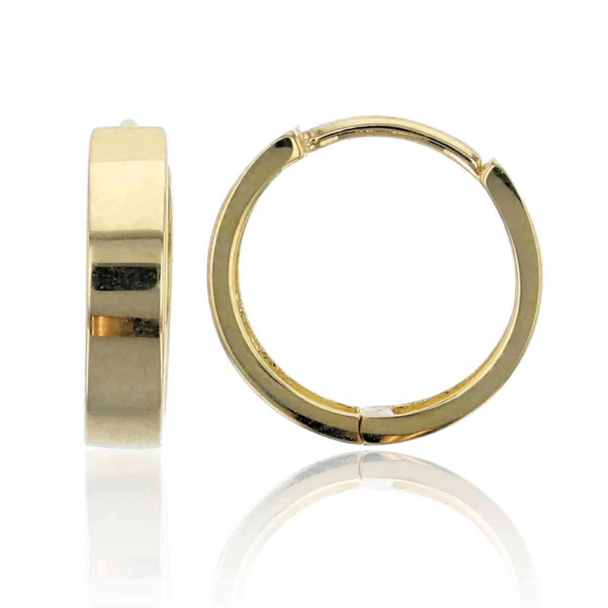 10K Yellow Gold 3x12mm Polished Huggie Earring