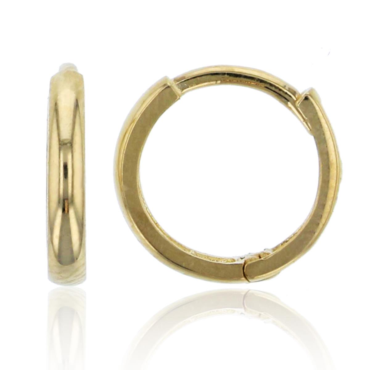 10K Yellow Gold 2x10mm Polished Huggie Earring