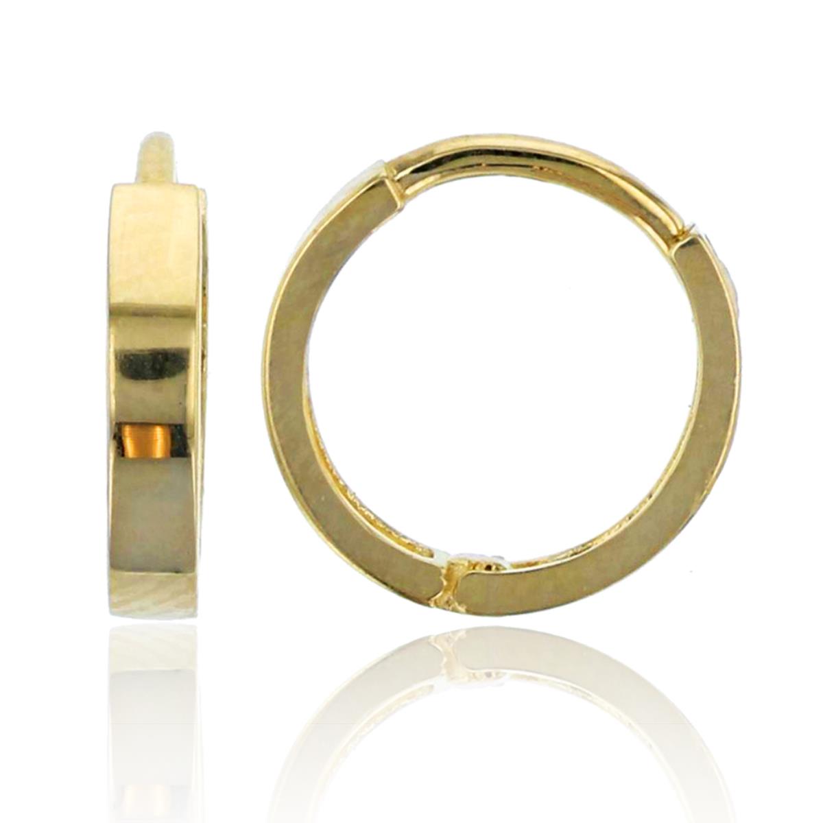 10K Yellow Gold 2x10mm Polished Huggie Earring