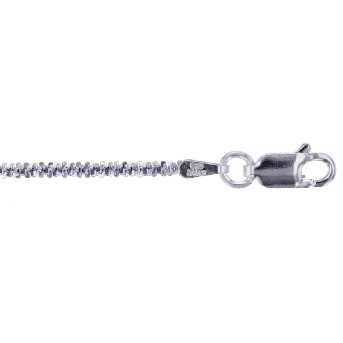 Sterling Silver Rhodium 1.30mm 16" Sparkle 030 Chain