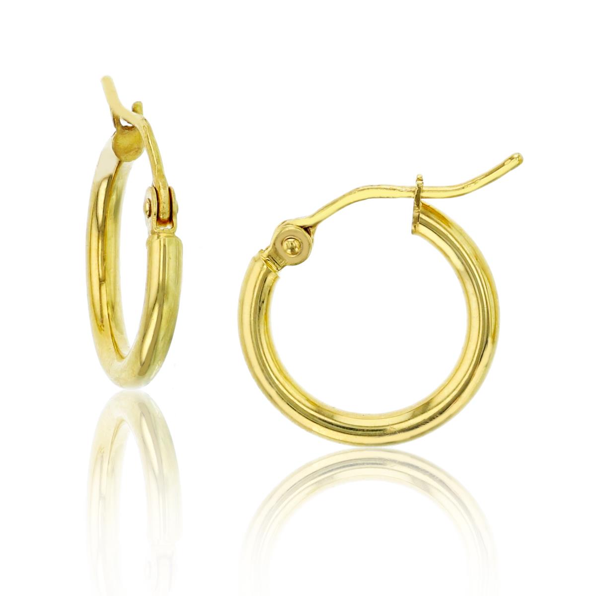 10K Yellow Gold 2X35MM Superlight Hoop Earring