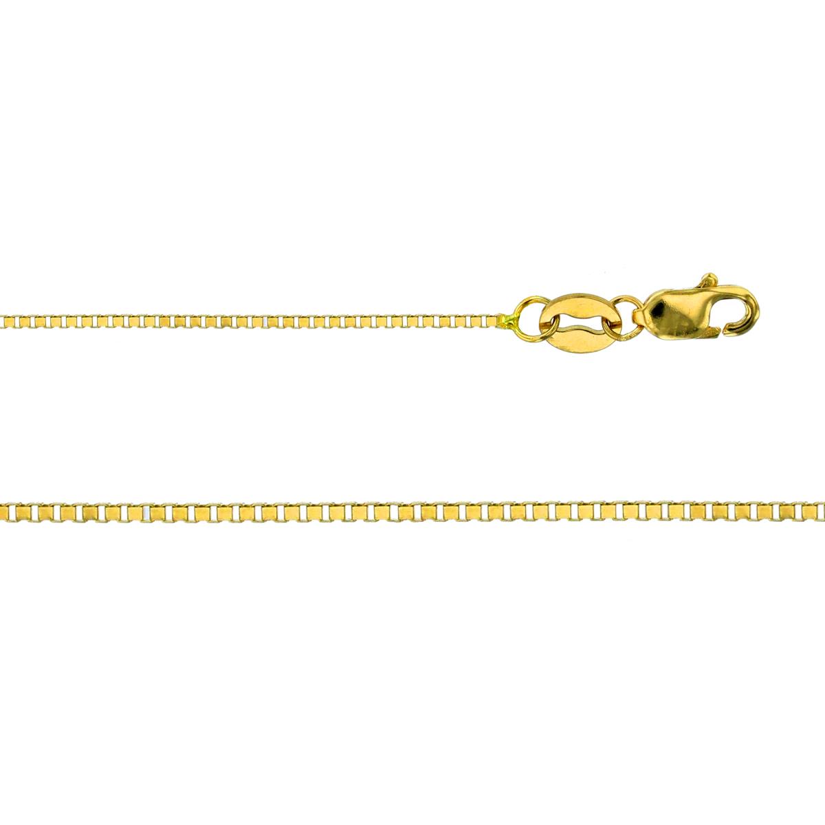 14K Yellow Gold 0.45mm 18" Lobster Clasp Box 028 Chain