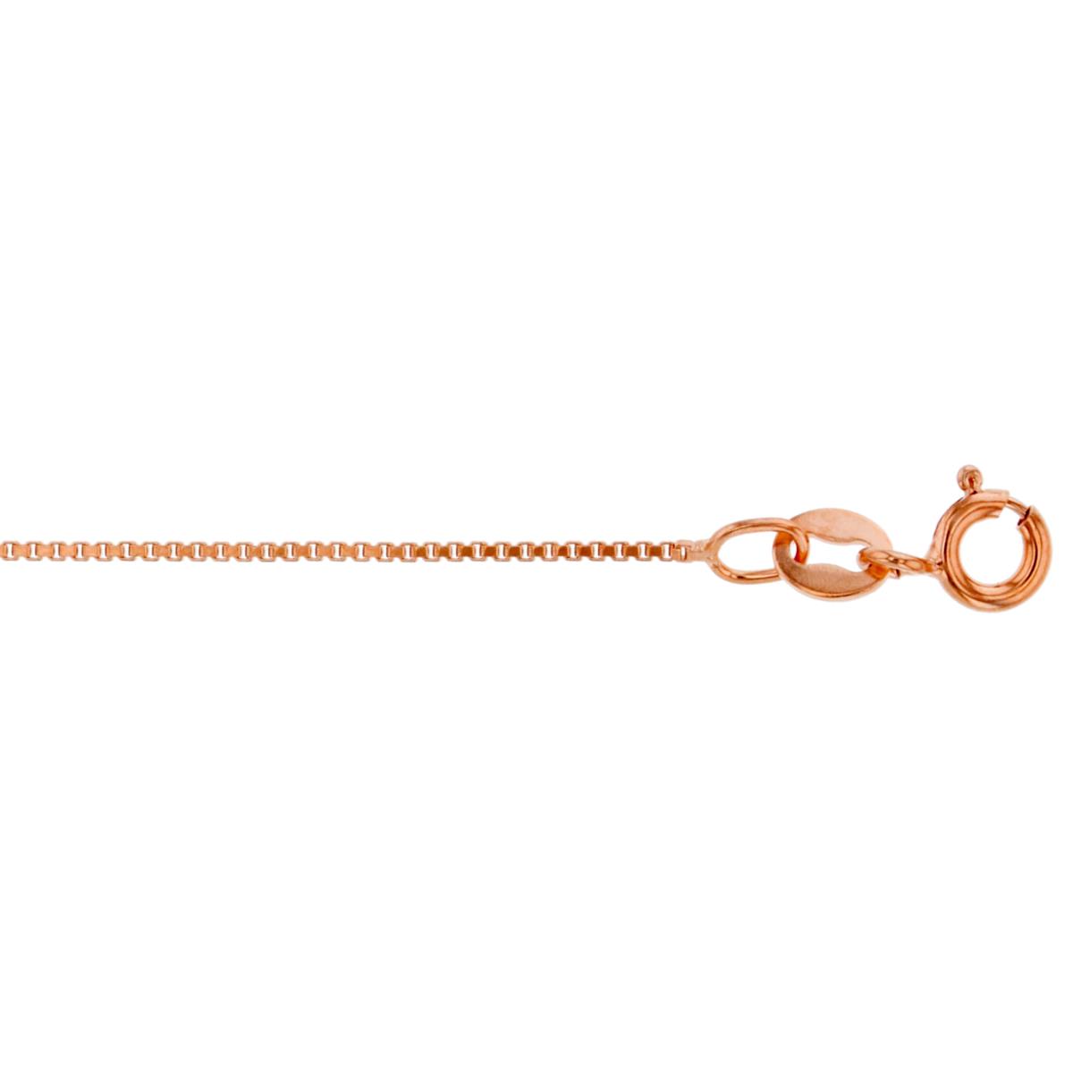 10K Rose Gold 0.45mm 18" Spring Ring Clasp Box 028 Chain