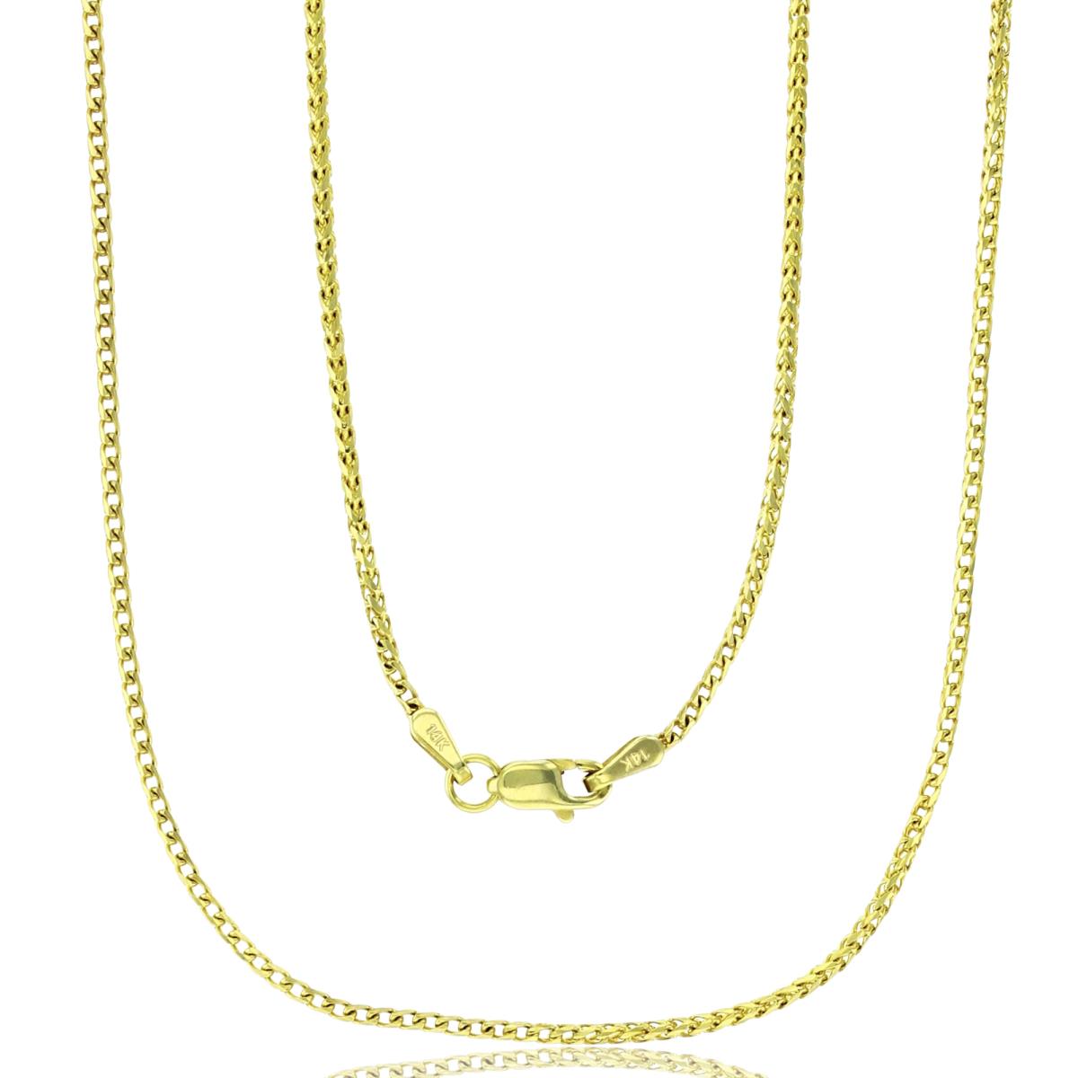 14K Yellow Gold 1.36mm 18" Solid Franco 040 Chain