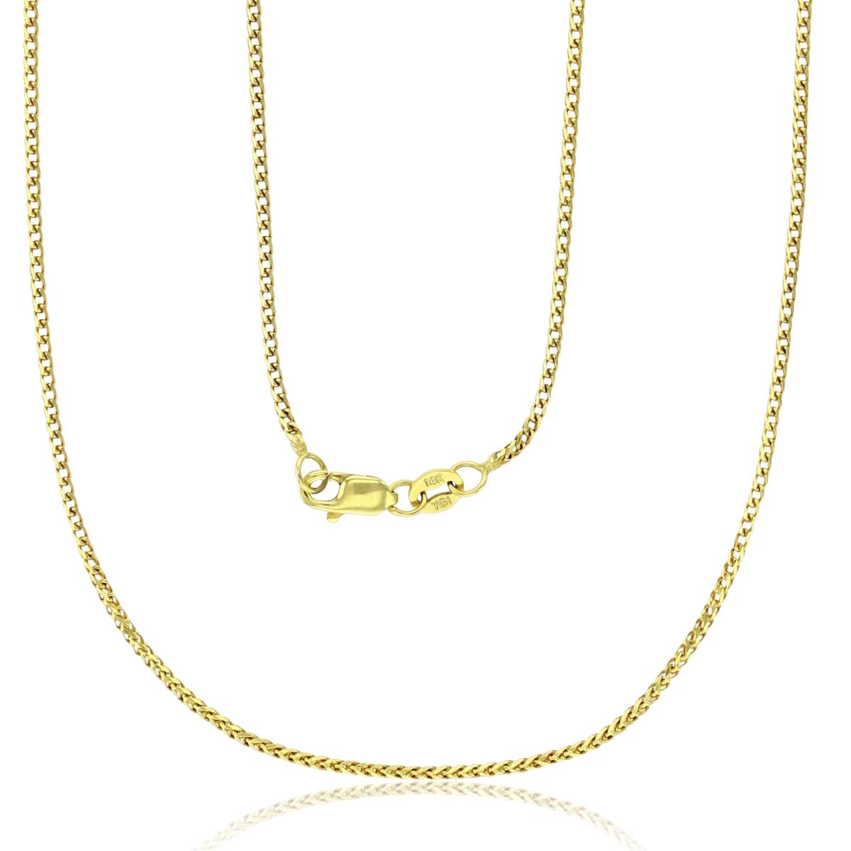14K Yellow Gold 1.20mm 18" Solid Franco 035 Chain