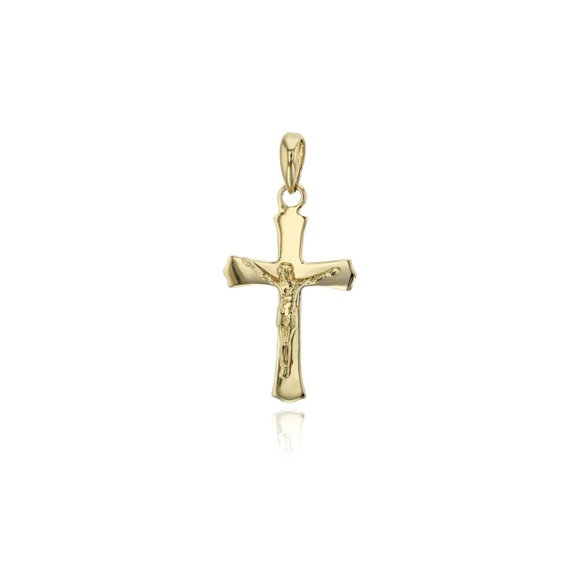 10K Yellow Gold 25x12mm Polished Crucifix Cross Pendant