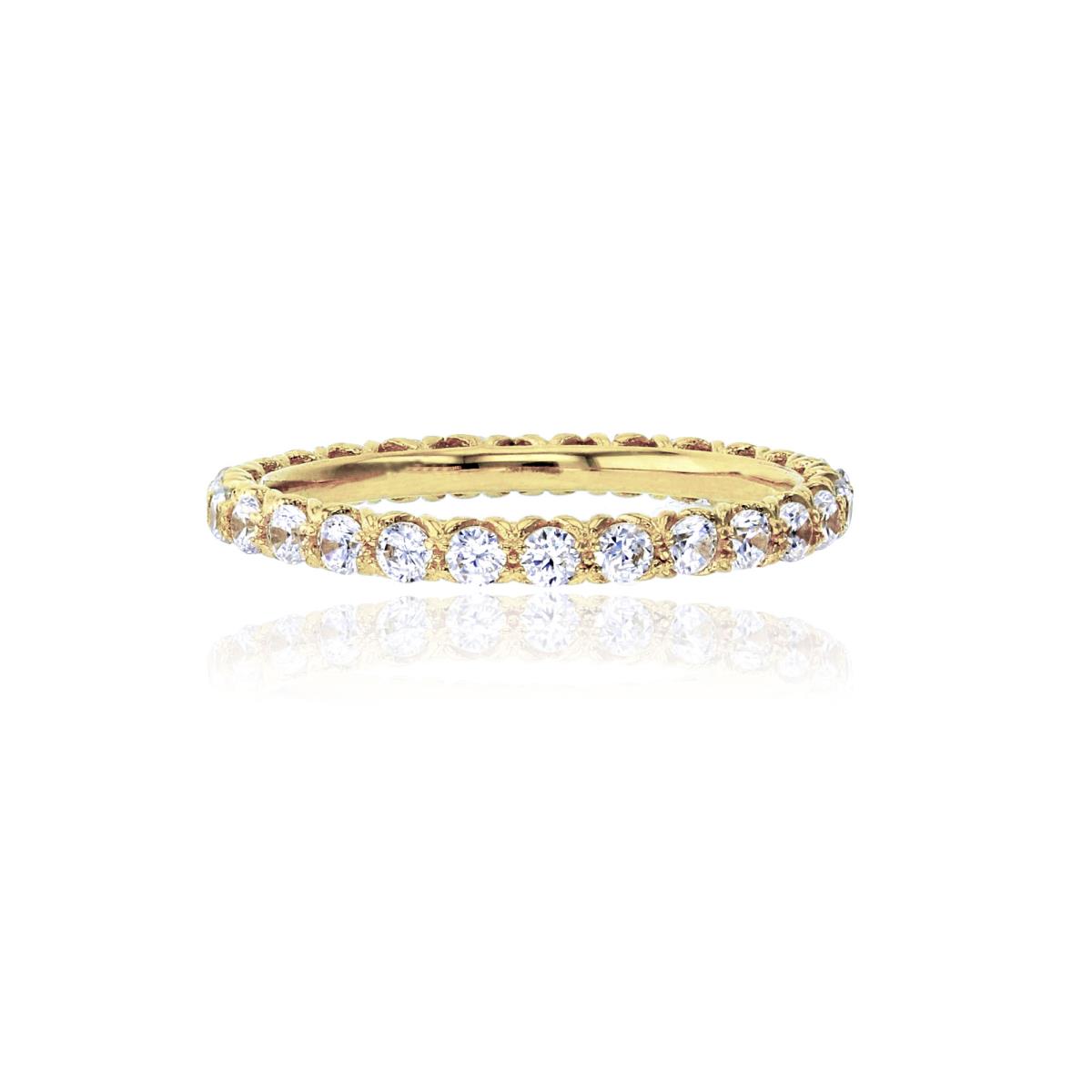 14K Yellow Gold Micropave Eternity Ring